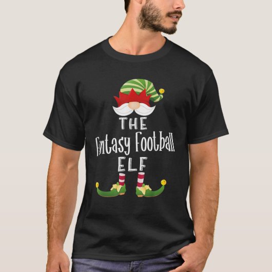 T-shirt Imaginaire Football Elf Group Noël Funny Pyjama (Devant)