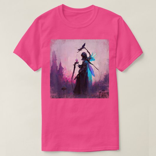 T-shirt Imaginaire Gothique Sorcière Angler Faery Mage Woo (Design devant)