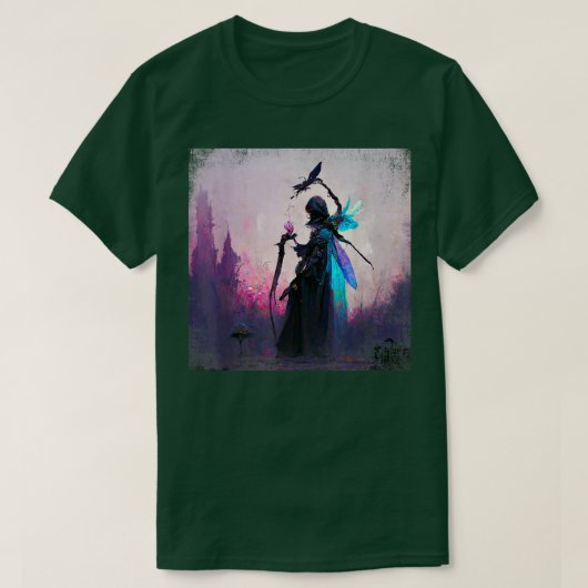 T-shirt Imaginaire Gothique Sorcière Angler Faery Mage Woo (Design devant)
