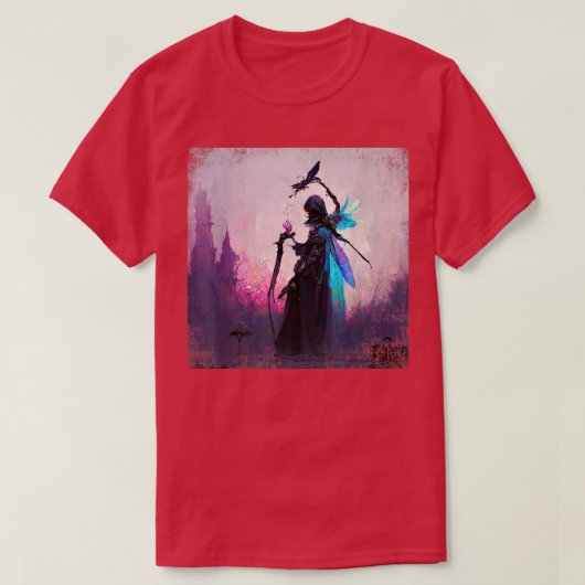 T-shirt Imaginaire Gothique Sorcière Angler Faery Mage Woo (Design devant)