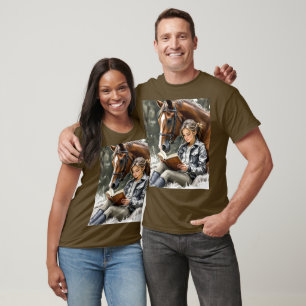T-shirt Imaginaire Jardin mignon Cheval fille