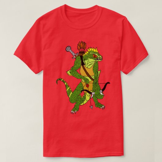 T-shirt Imaginaire Lizardman Guerrier (Design devant)