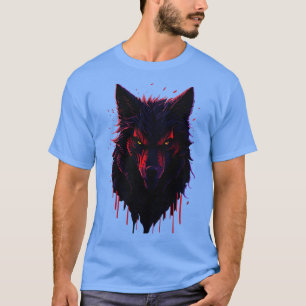 T-shirt Imaginaire magique foncé Intricable Wolf Face T de