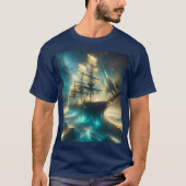 T-shirt Imaginaire mignon navire de la mer fantôme (Devant)