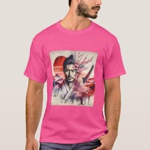 T-shirt Imaginaire mignon Samurai Sun Katana