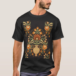 T-shirt Imaginaire moghol : Opulence florale rétro