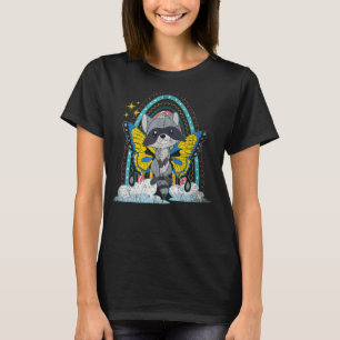 T-shirt Imaginaire papillon arc-en-ciel Trash Panda Forest