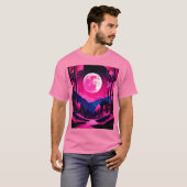 T-shirt Imaginaire rose lune (Devant entier)