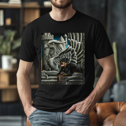 T-shirt Imaginaire Rottweiler Chien Gargoyle