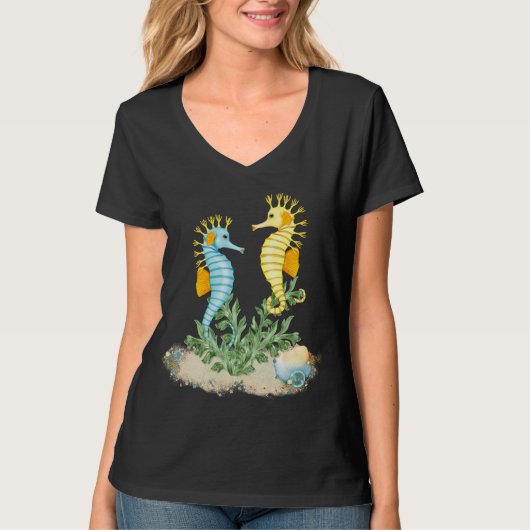 T-shirt Imaginaire Seahorse et Bling (Devant)