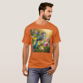 T-shirt Imaginaire Turquoise à ailes vert (Devant entier)