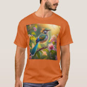 T-shirt Imaginaire Turquoise à ailes vert (Devant)