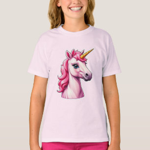 T-shirt Imaginaire Unicorne rose
