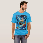 T-shirt Imaginaire voilier dans l'espace Tee (Devant entier)