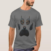 T-shirt Imaginaire Wild Nature Wolf Empreinte de patte (Devant)
