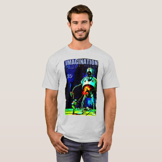 T-shirt IMAGINATION : Science Fiction Pulp Comic (Devant entier)