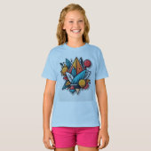 T-shirt Imaginez, Créez, Éteignez, (Devant entier)