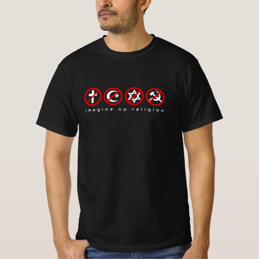T-shirt Imaginez Pas De Valeur Religieuse (Devant)
