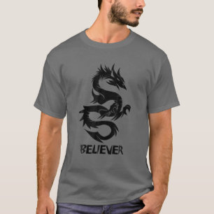 T-shirt Imaginez, Rêvez, Croyez Tatouage de dragon de fa