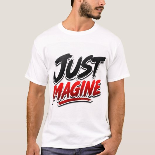 T-shirt Imaginez simplement, Inspiration minimaliste (Devant)