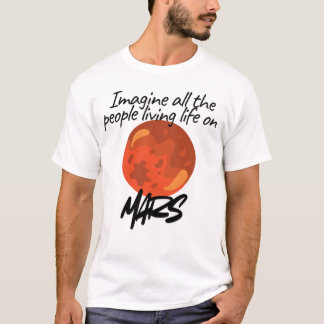 T-shirt Imaginez tous les gens vivant .