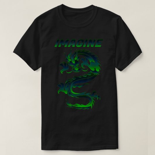 T-shirt Imaginez un style de tatouage de dragon d'Imaginai (Design devant)