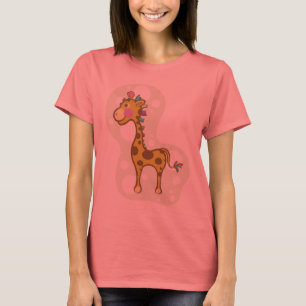 T-shirt Imbécile le caractère de girafe