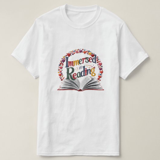 T-shirt Immersed in reading (Design devant)