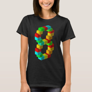 T-shirt Immeuble mignon 8e anniversaire Cadeau 8 ans