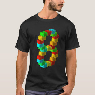 T-shirt Immeuble mignon 8e anniversaire Cadeau 8 ans