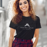 T-shirt Immobilier | Realtor de l'agent de liste noire mod<br><div class="desc">Un simple modèle d'affaires d'agence immobilière noire sur mesure dans un style minimaliste moderne qui peut être facilement mis à jour avec vos coordonnées de courtier !</div>
