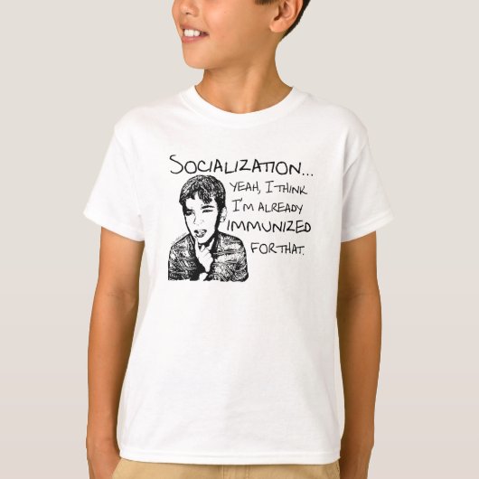 T-shirt Immunisés pour la socialisation (Devant)
