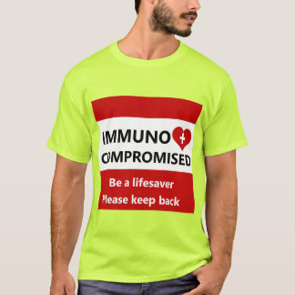 T-shirt Immunocompromis - Restez à l'arrière Chemise rouge