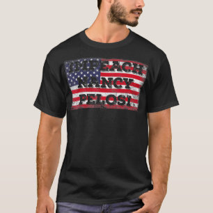 T-shirt Impeach Nancy Pelosi drapeau américain, Anti Nancy