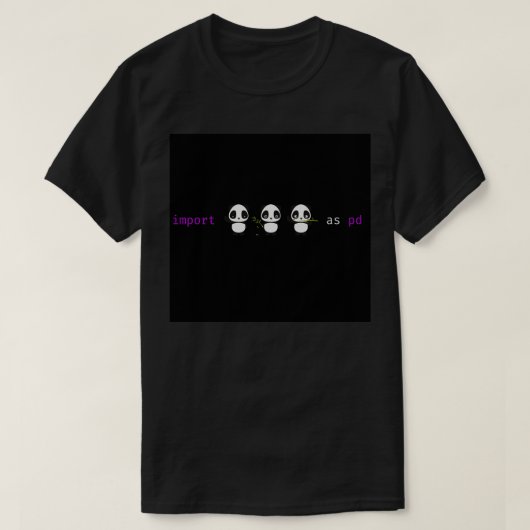 T-shirt Importer des pandas sous pd 5 (Design devant)