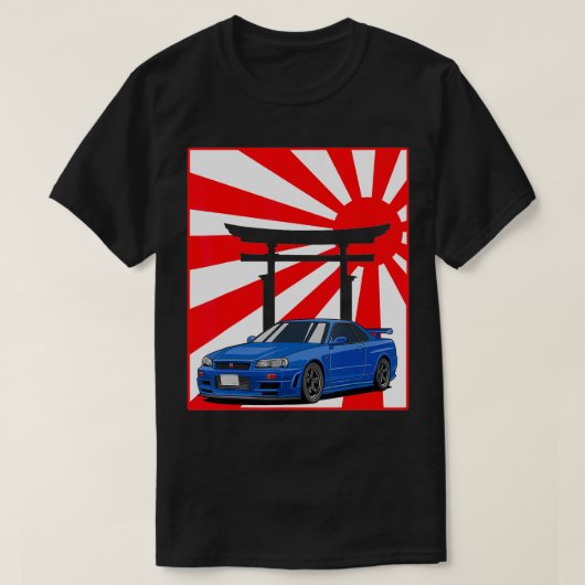 T-shirt Importer Tuner Street Racing Drift JDM Rising Japo (Design devant)