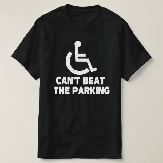 T-shirt impossible de battre le fauteuil roulant du handic (Design devant)