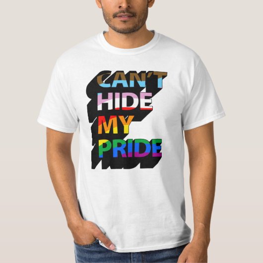 T-shirt Impossible de cacher ma fierté 3D (Devant)