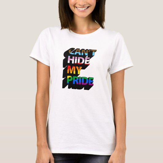T-shirt Impossible de cacher ma fierté 3D (Devant)