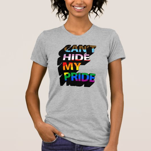 T-shirt Impossible de cacher ma fierté 3D (Devant)