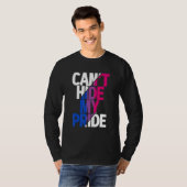 T-shirt Impossible de masquer ma fierté Drapeau Bisexuel L (Devant entier)