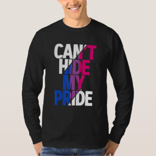 T-shirt Impossible de masquer ma fierté Drapeau Bisexuel L