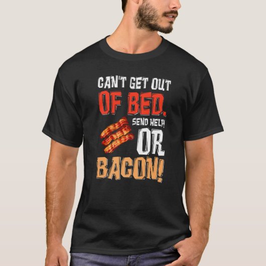 T-shirt Impossible de sortir du lit Envoyer l'aide simplem (Devant)