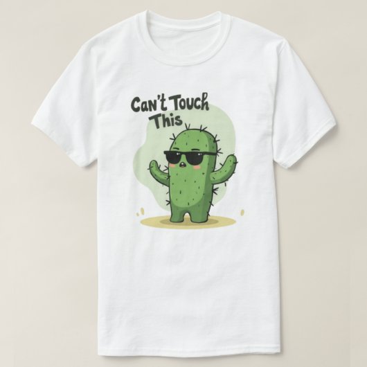 T-shirt Impossible de toucher ce cactus (Design devant)