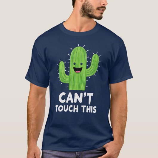 T-shirt Impossible de toucher ce jeu de cactus amusant (Devant)
