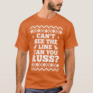 T-shirt Impossible de voir la ligne Pouvez-vous Russ rétro