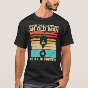 T-shirt Impression 3D cool Pour Impression 3D Grand-Père