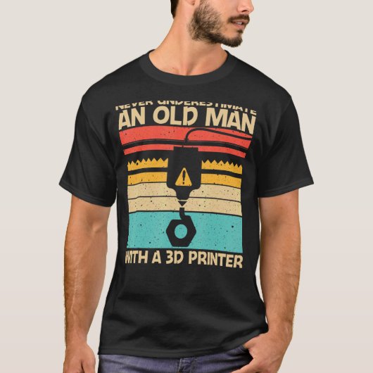T-shirt Impression 3D cool Pour Impression 3D Grand-Père (Devant)