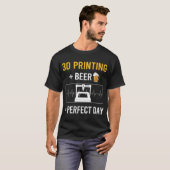 T-shirt Impression 3D du jour de la bière (Devant entier)