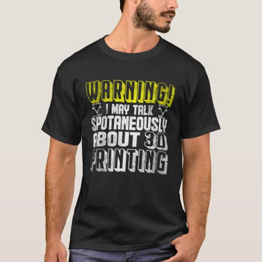 T-shirt Impression 3D rétroactive Imprimante 3D 4 (Devant)